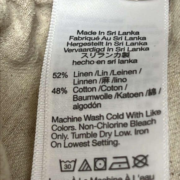 Madewell Shorts 3X Plus Stone Clean Pull On Linen Cotton Blend EUC - Picture 8 of 9